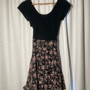 Black and Floral Dress